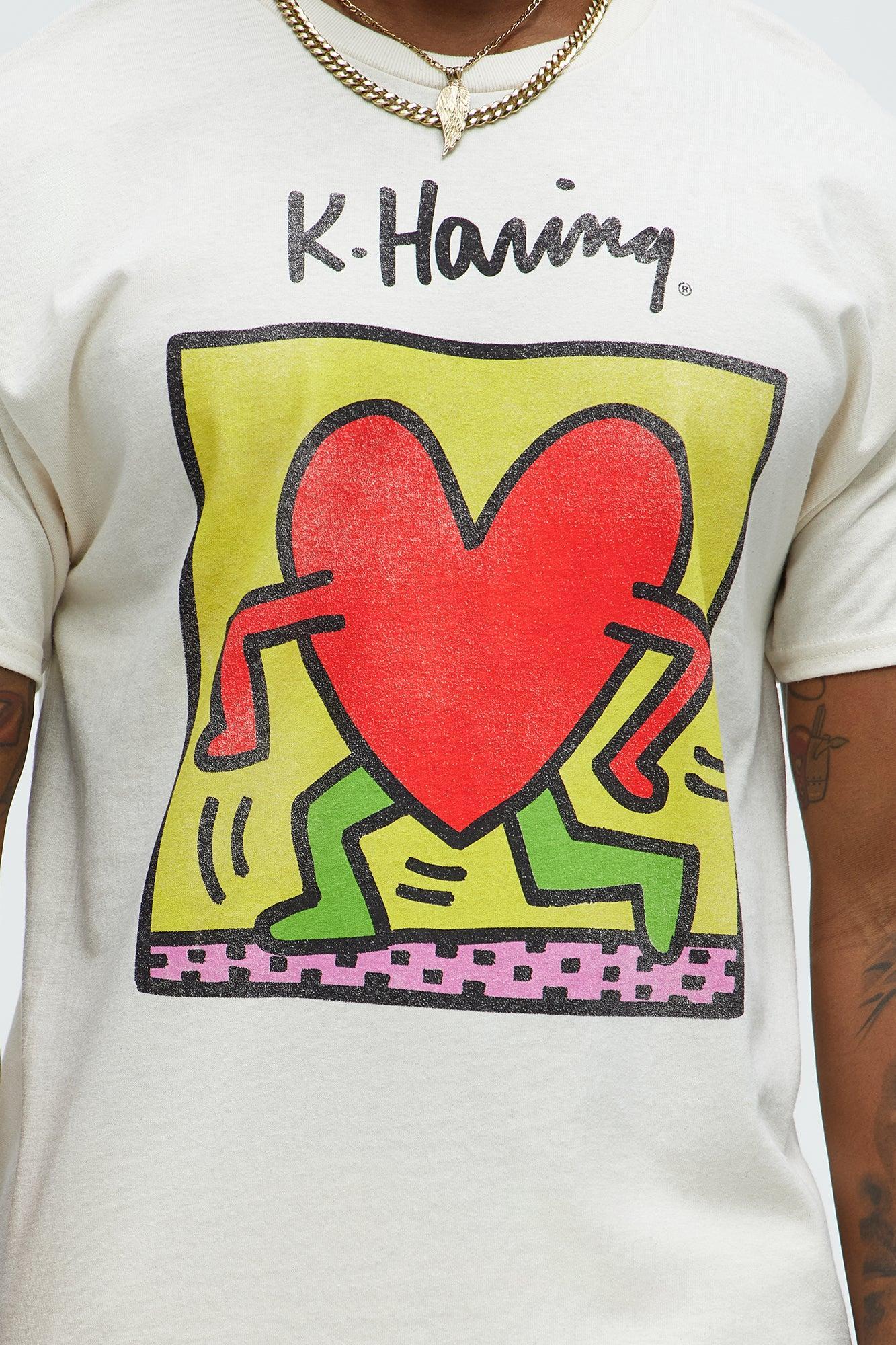 Keith Haring Running Heart Short Sleeve Tee - Natural Product Image