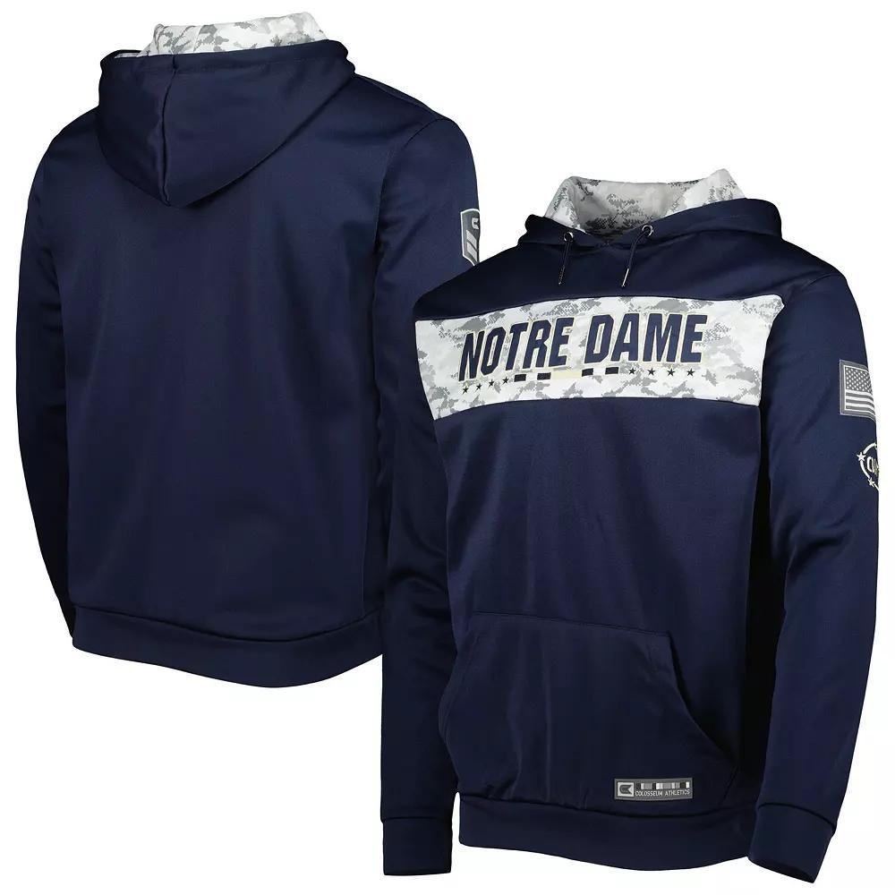 Men's Colosseum Navy Notre Dame Fighting Irish OHT Military Appreciation Team Color Pullover Hoodie, Size: Large, Blue Product Image