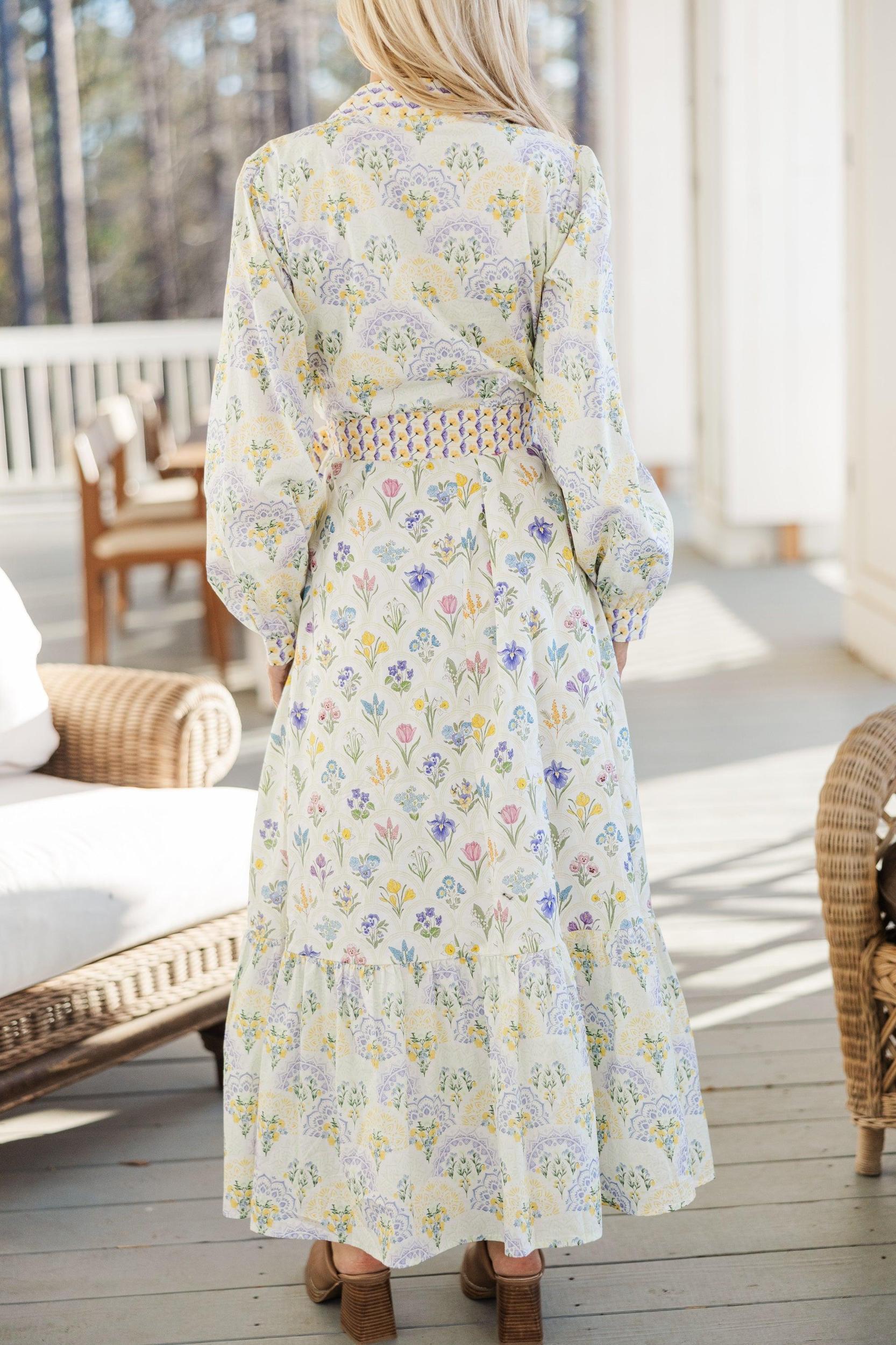 Came To Play Yellow Floral Maxi Dress Female Product Image