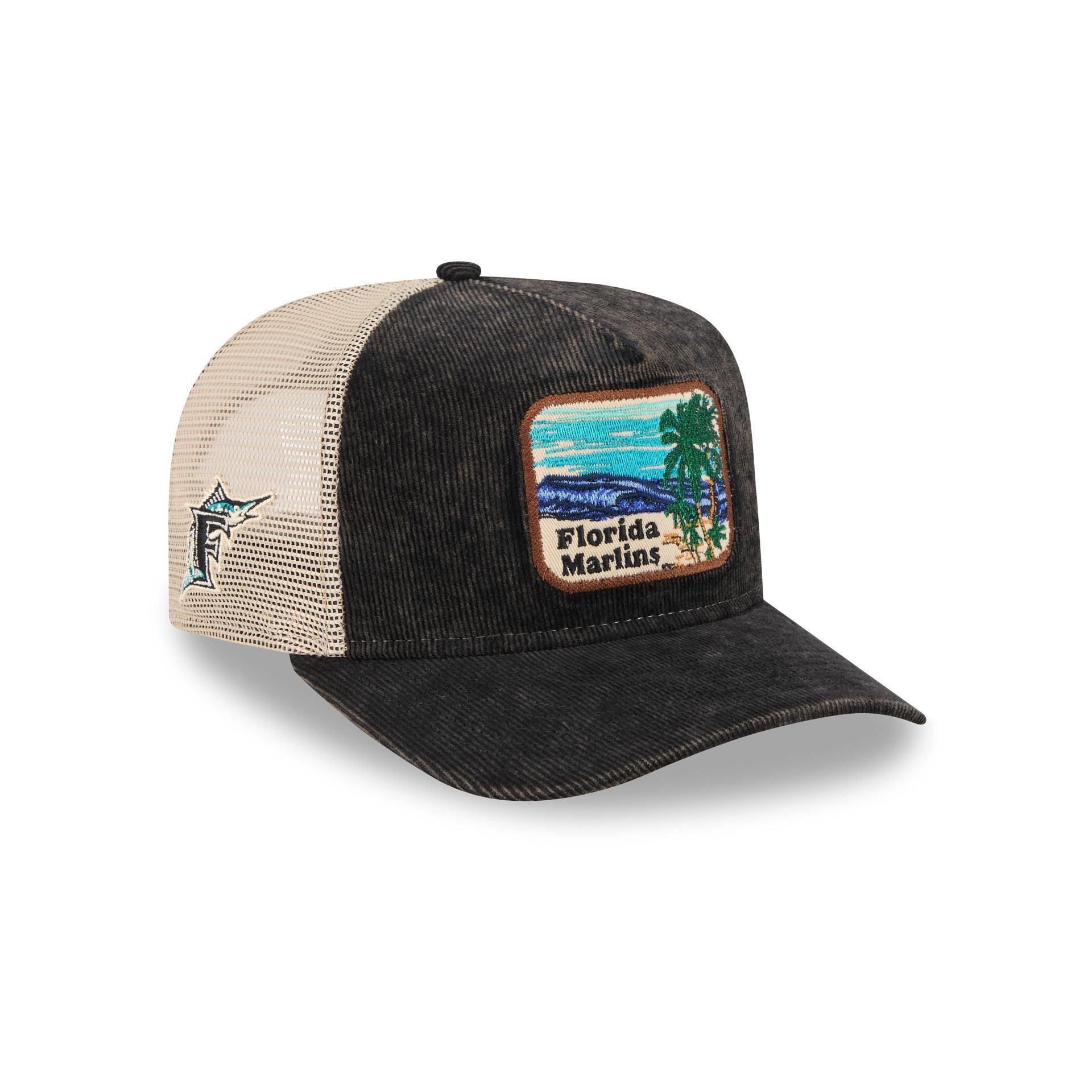 Miami Marlins Vintage Landscape 9FIFTY A-Frame Trucker Hat Male Product Image
