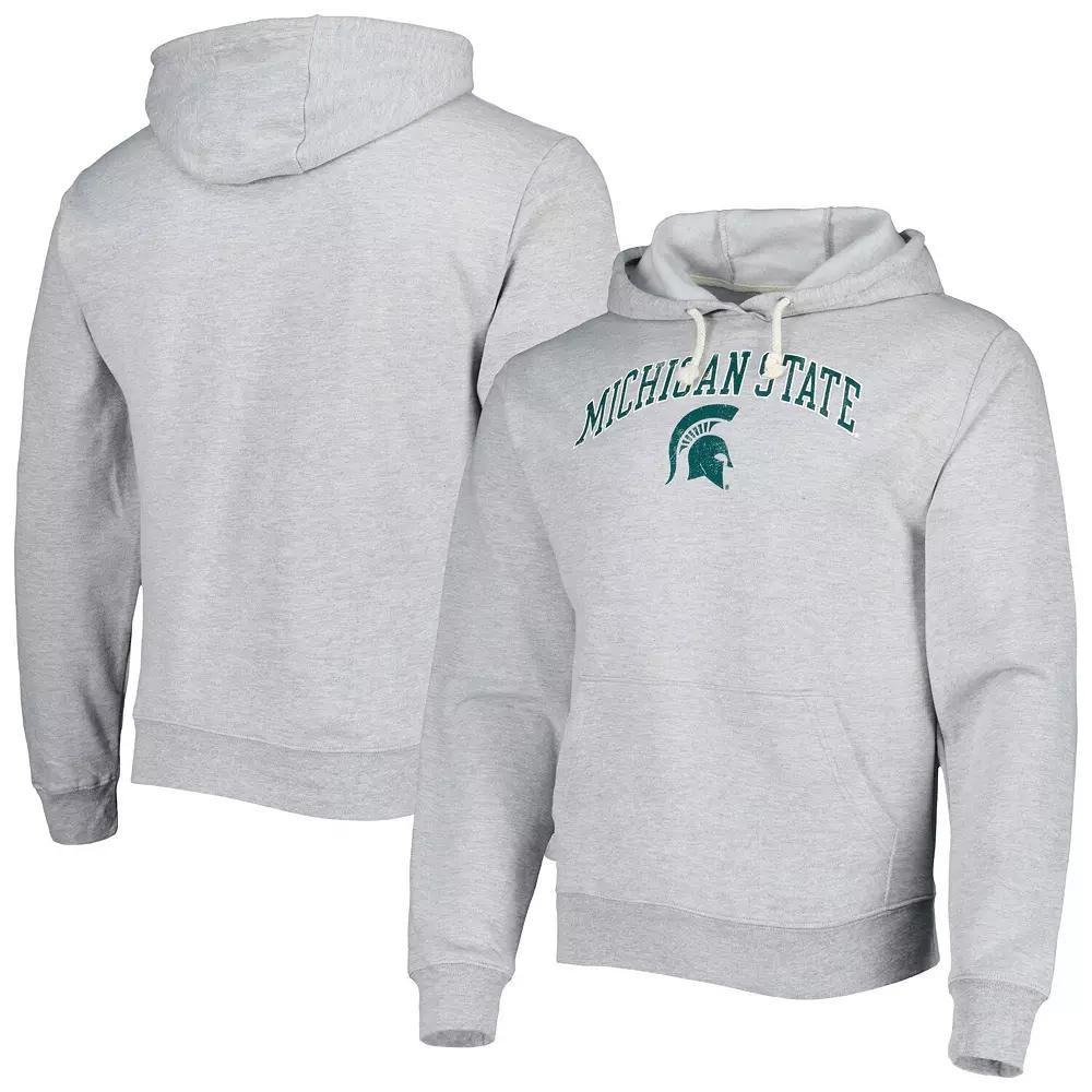 Men's League Collegiate Wear Heather Gray Michigan State Spartans Arch Essential Pullover Hoodie, Size: XL, Grey Product Image