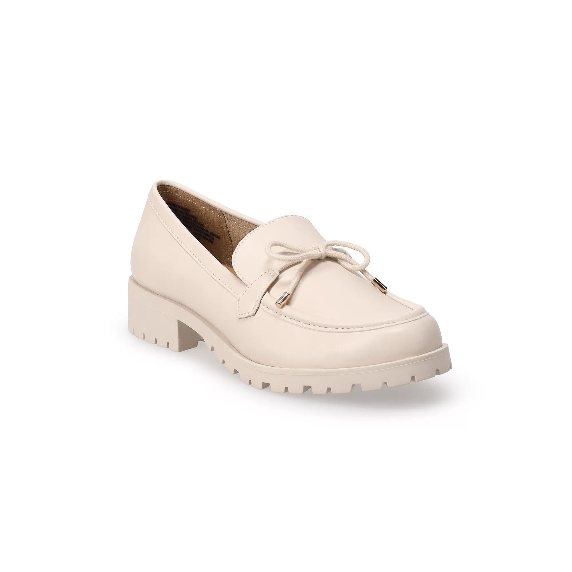 Sonoma Goods For Life® Irelandd Women's Lug Loafers with Tie Lace, Size: 11, Ivory Product Image