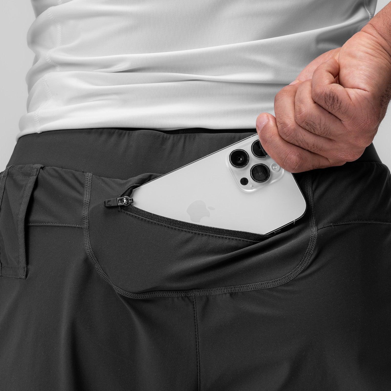 0866. Tetra-Lite® 7" Liner Short - Space Grey "Cyber"/White Product Image