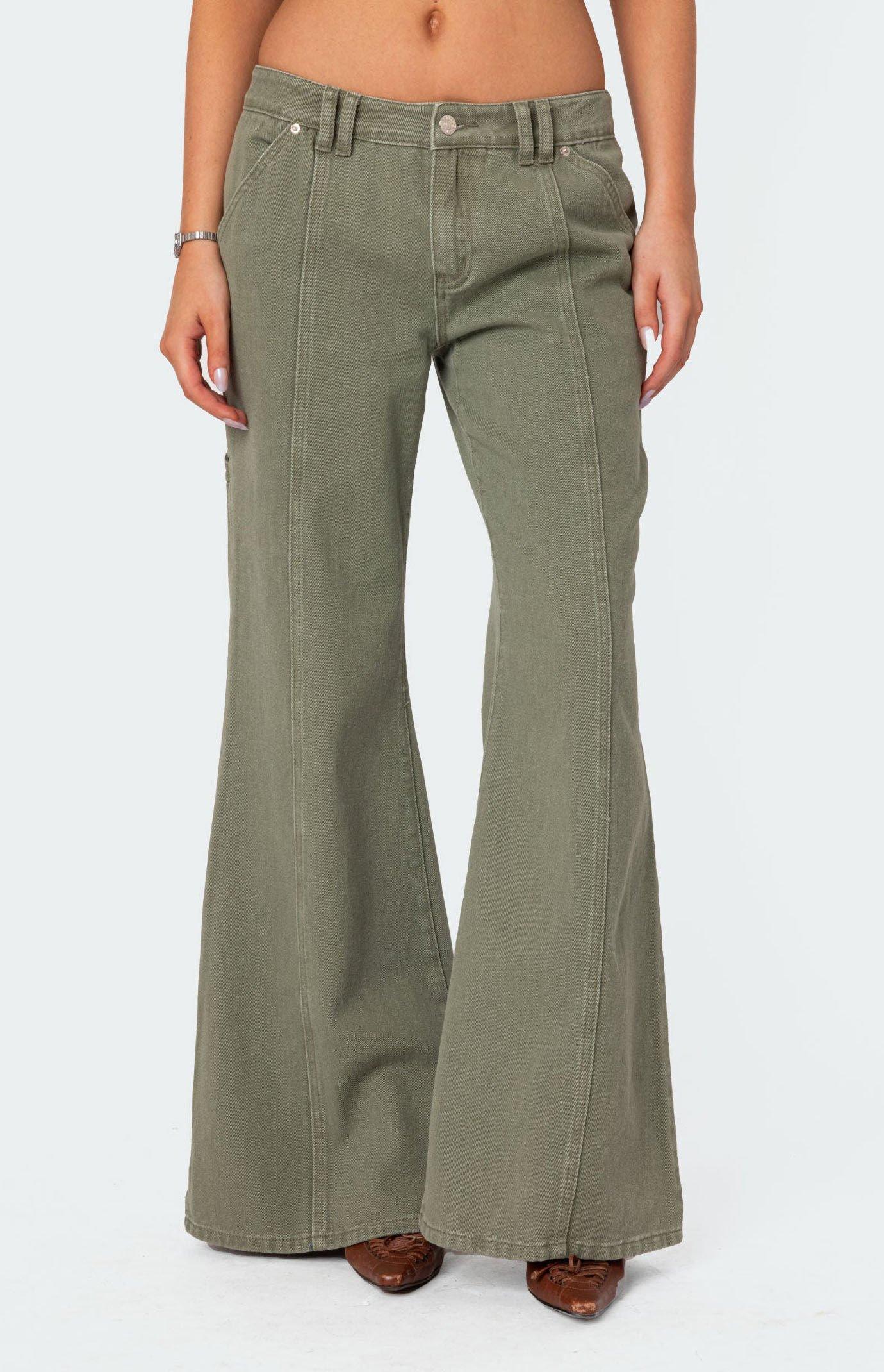 Edikted Women's Lottie Low Rise Washed Carpenter Jeans Product Image