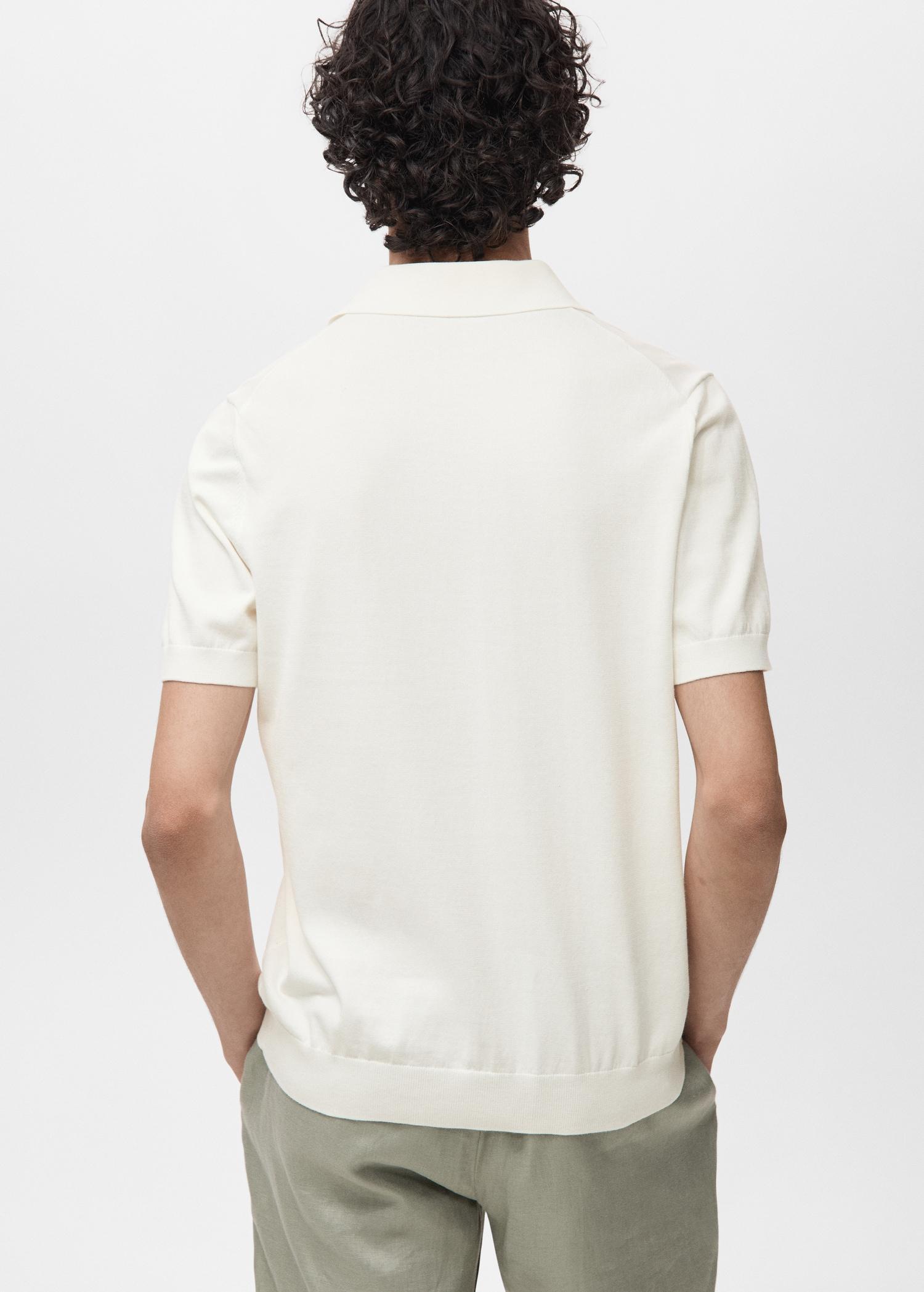 100% cotton fine-knit polo shirt - Men | MANGO USA Product Image