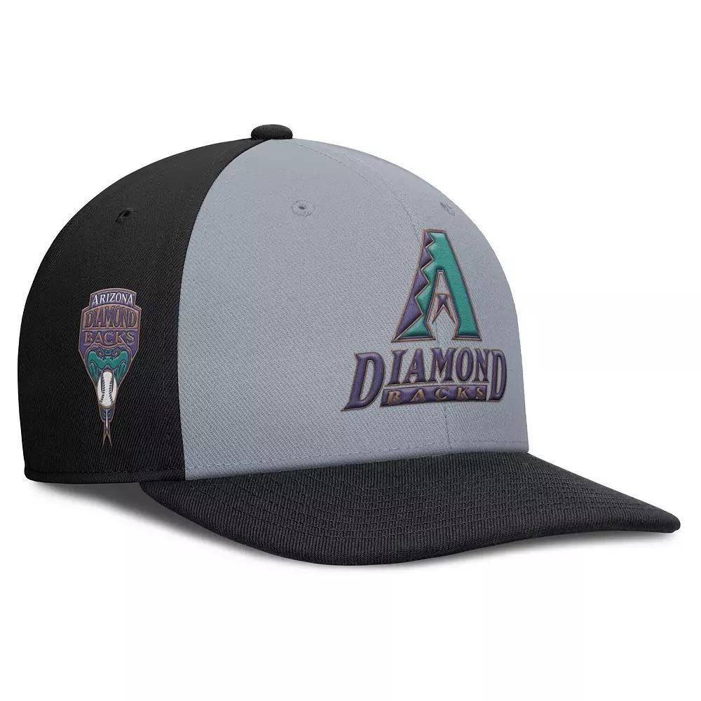 Men's Nike Gray/Black Arizona Diamondbacks Pro Performance Snapback Hat, Size: Medium/Large, Grey Product Image