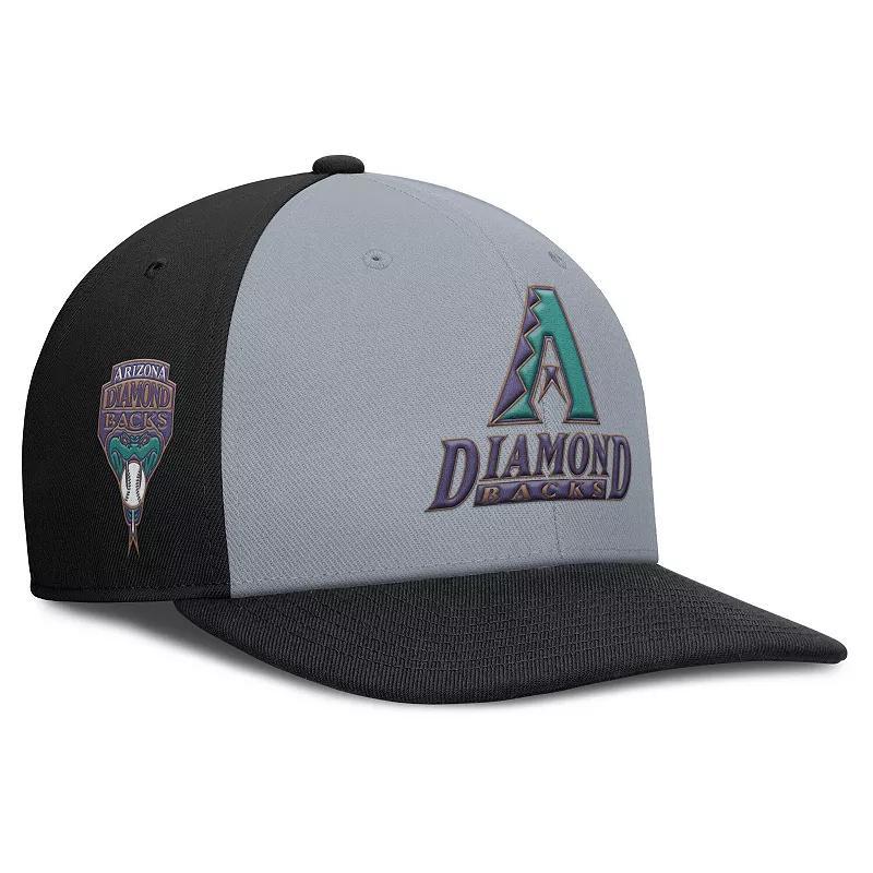 Men's Nike Gray/Black Arizona Diamondbacks Pro Performance Snapback Hat, Size: Medium/Large, Grey Product Image