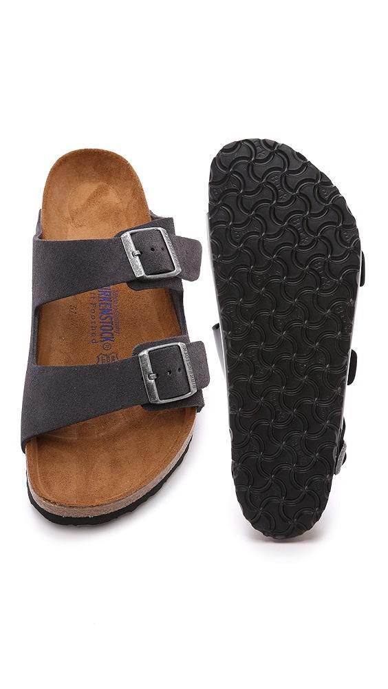 Birkenstock Suede Soft Footbed Arizona Sandal Velvet Gray 41 Product Image