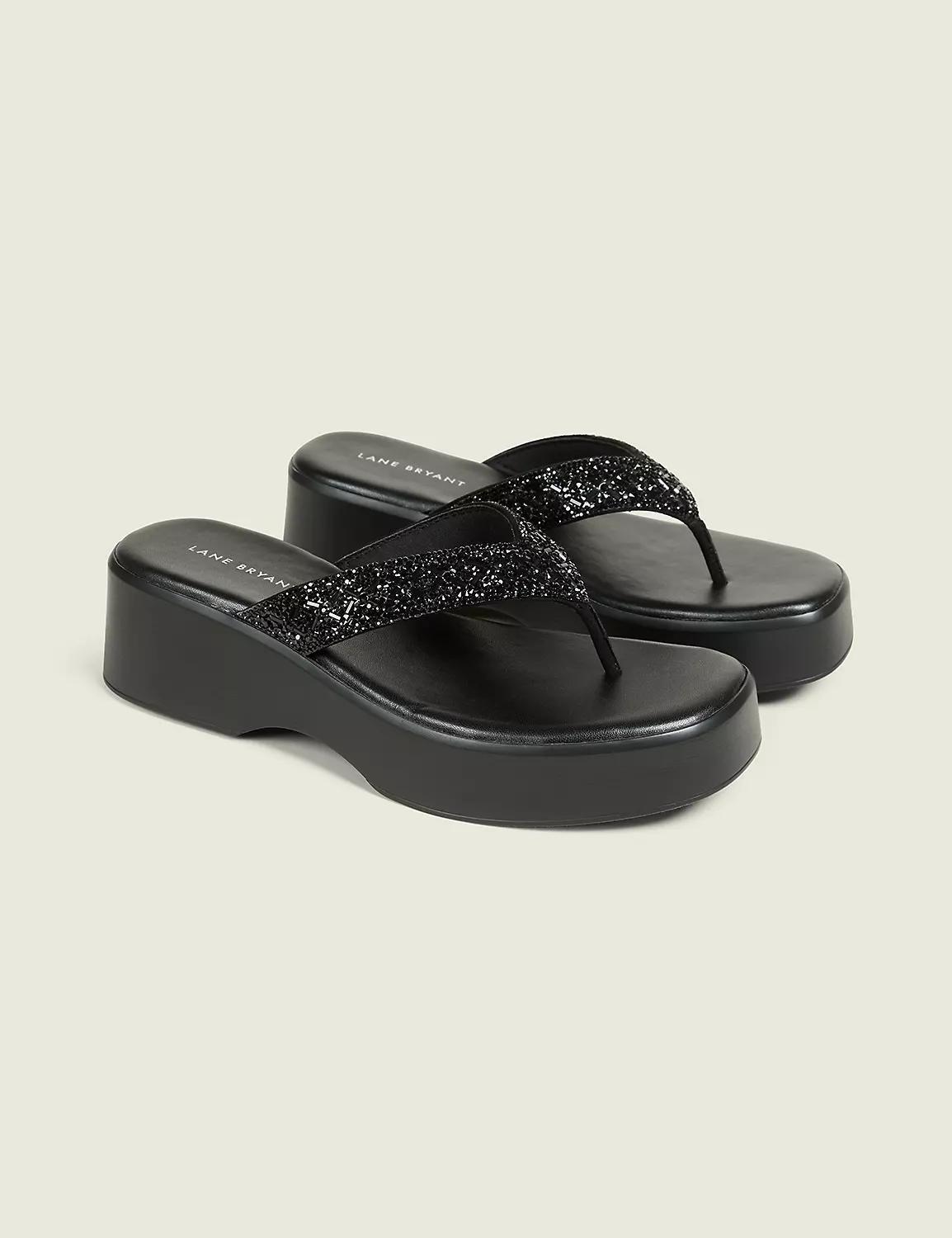 Dream Cloud Glitzy Platform Thong Sandals Product Image