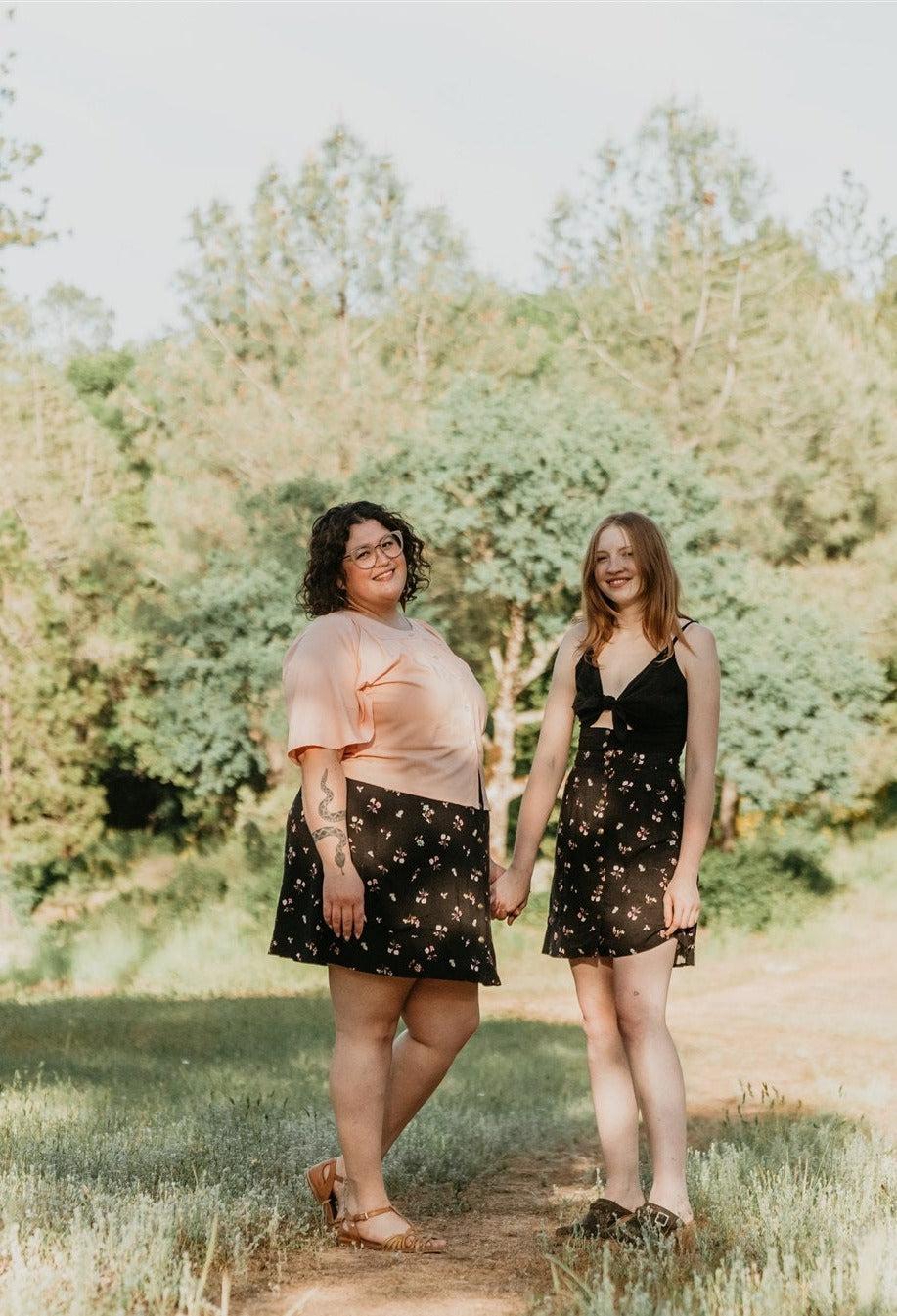 Rah Rah Skirt in Dark Floral Product Image