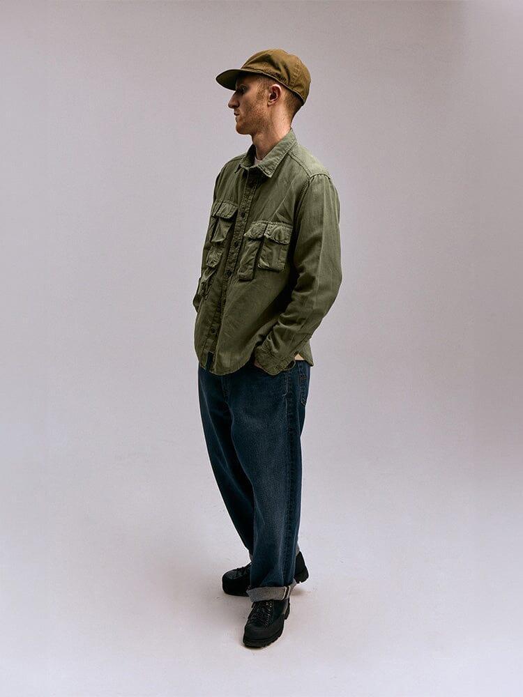 LONG SLEEVE MULTI POCKET SHIRT (BLACK) Male Product Image