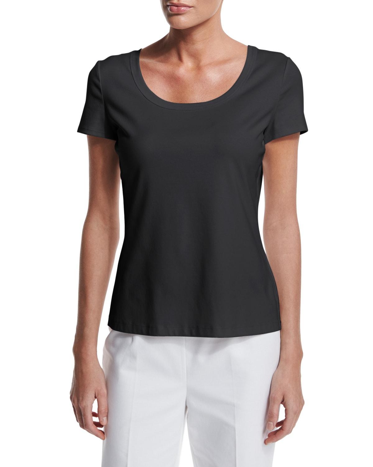 Cotton-Stretch Basic Tee Product Image