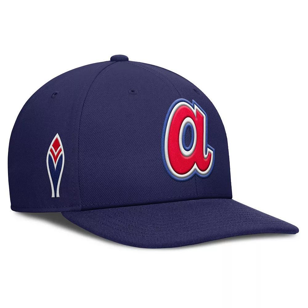 Men's Nike Navy Atlanta Braves Pro Performance Snapback Hat, Size: Medium/Large, Blue Product Image