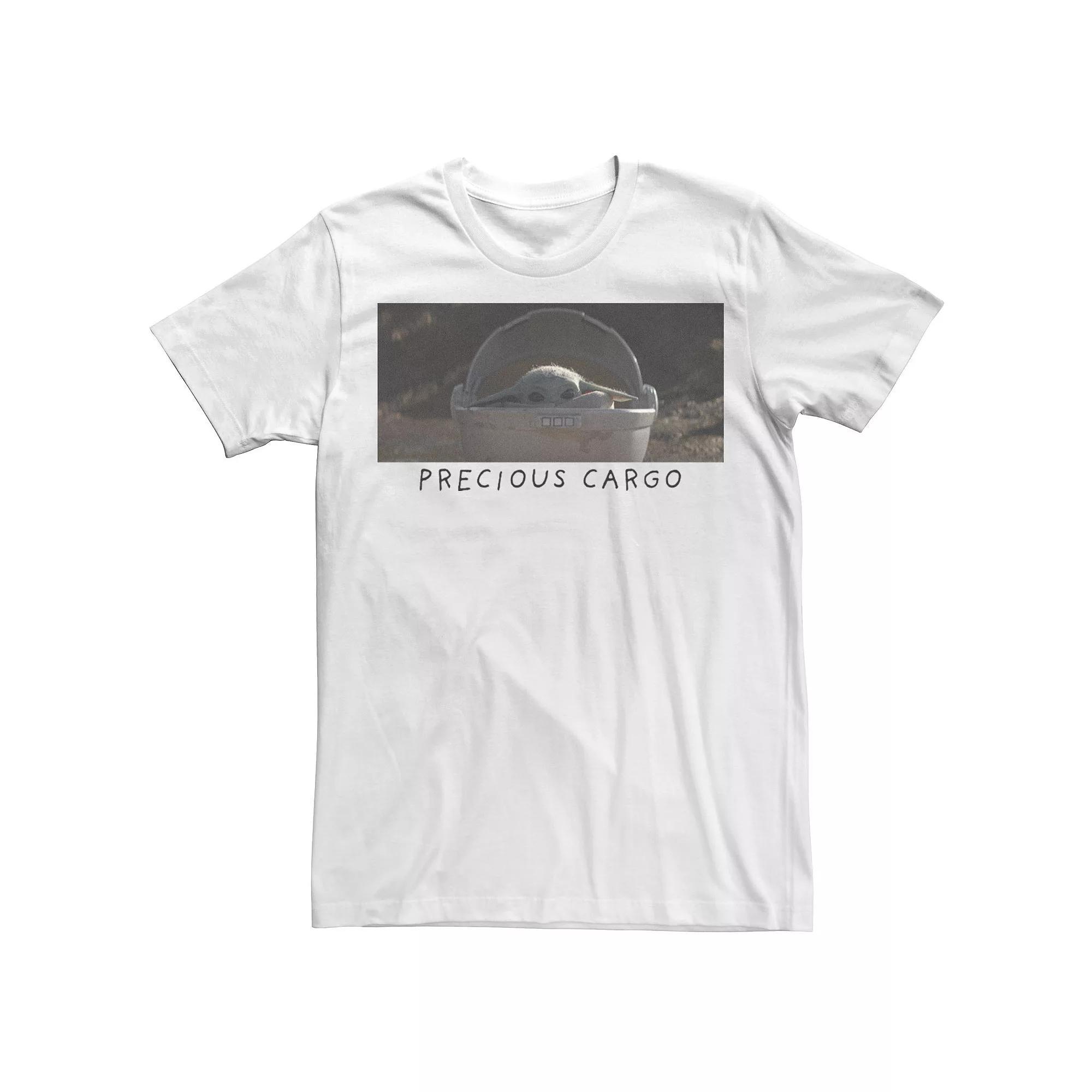 Men's Star Wars The Mandalorian The Child Precious Cargo Portrait Tee, Size: XL, White Product Image