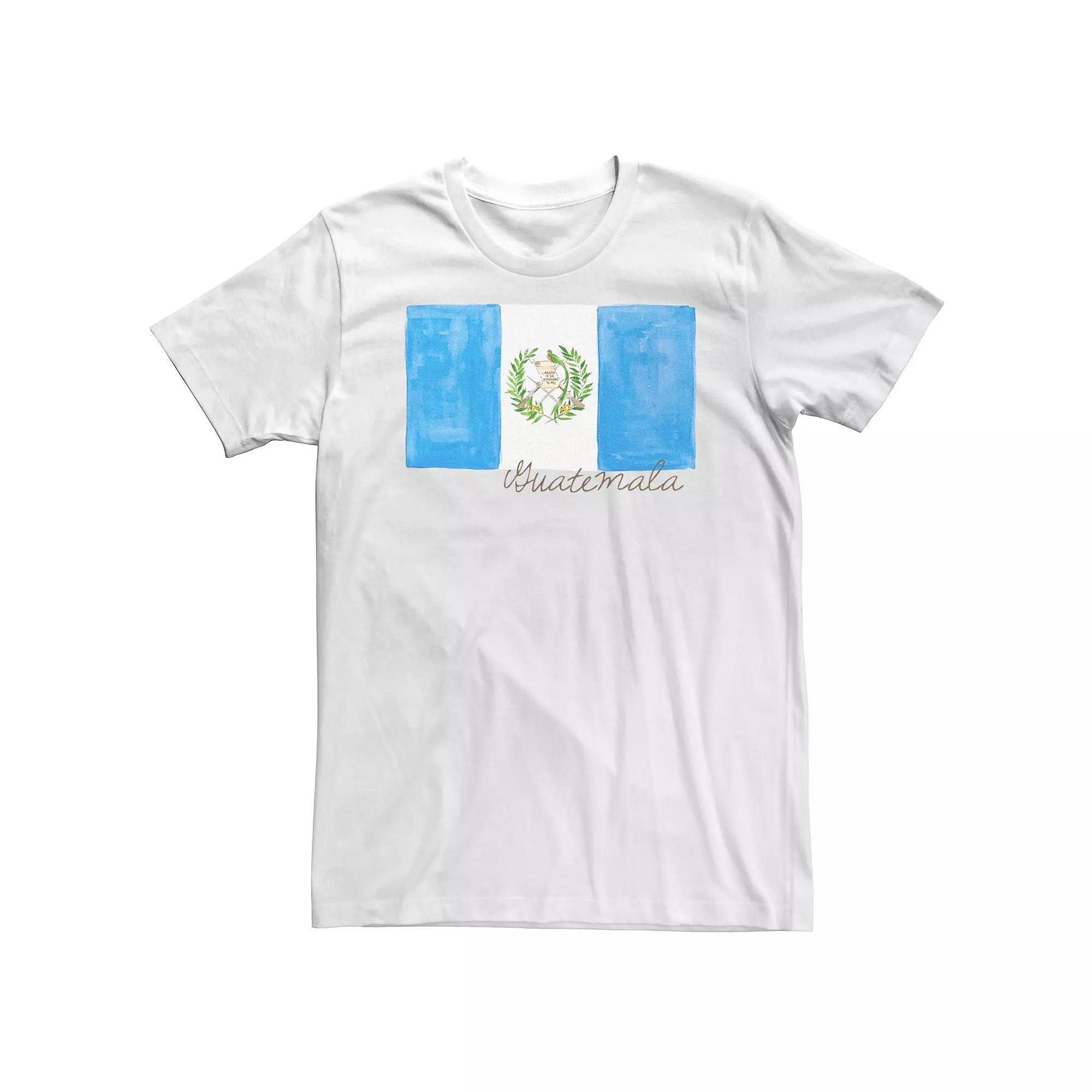 Big & Tall HHM Guatemala Flag Watercolor Tee, Men's, Size: 4XL, White Product Image