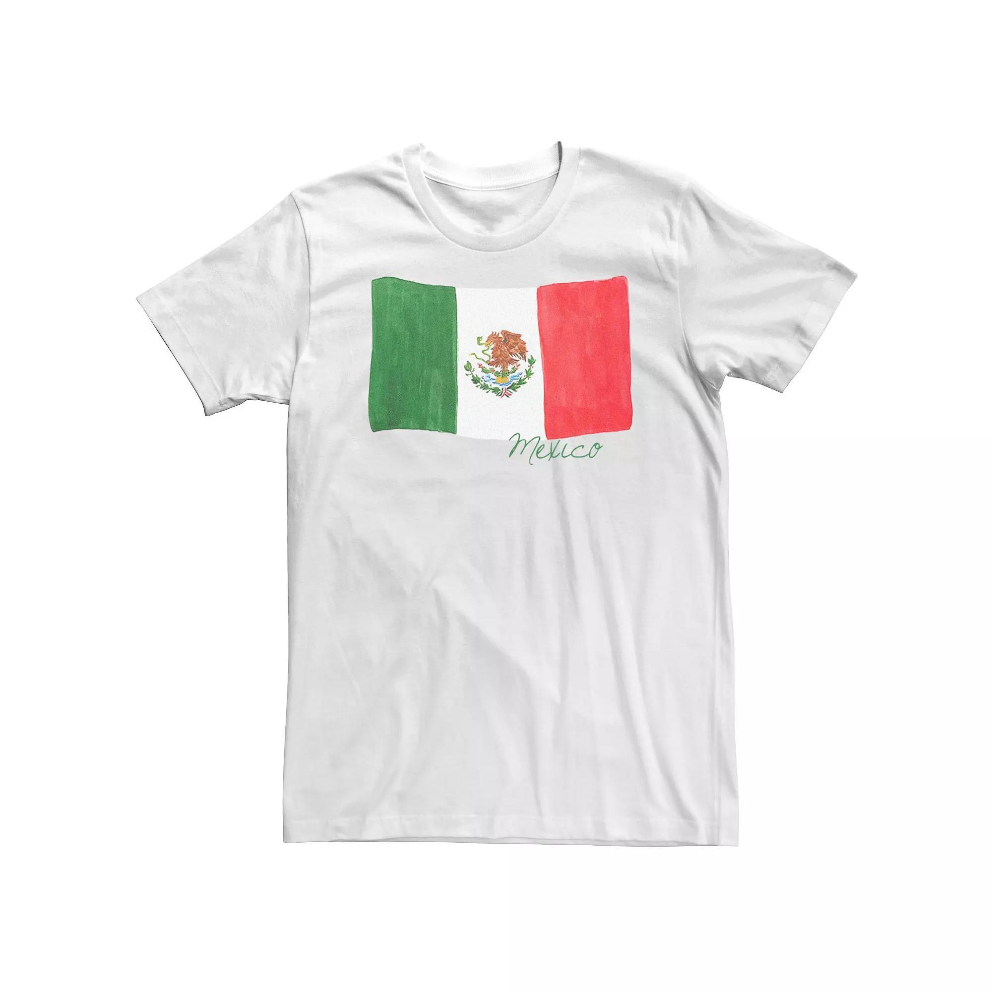 Big & Tall HHM Mexico Flag Watercolor Tee, Men's, Size: XXL Tall, White Product Image