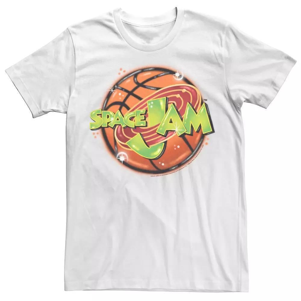 Men's Space Jam Airbrushed Logo Tee, Size: 3XL, White Product Image