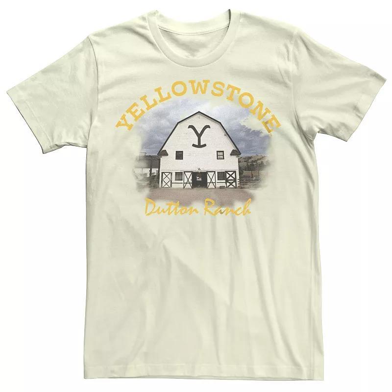 Men's Yellowstone Dutton Ranch Barn Graphic Tee, Size: Medium, Natural Product Image