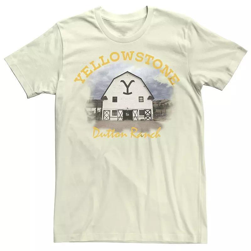 Men's Yellowstone Dutton Ranch Barn Graphic Tee, Size: Medium, Natural Product Image