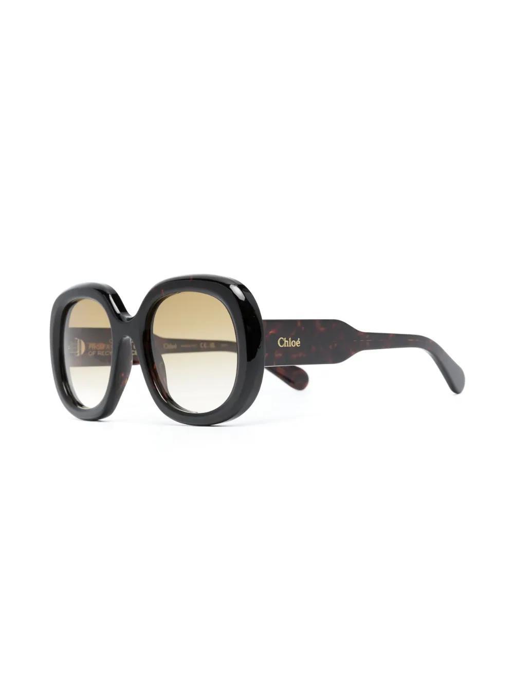 CHLOÉ Oversized-frame Sunglasses In Brown Product Image