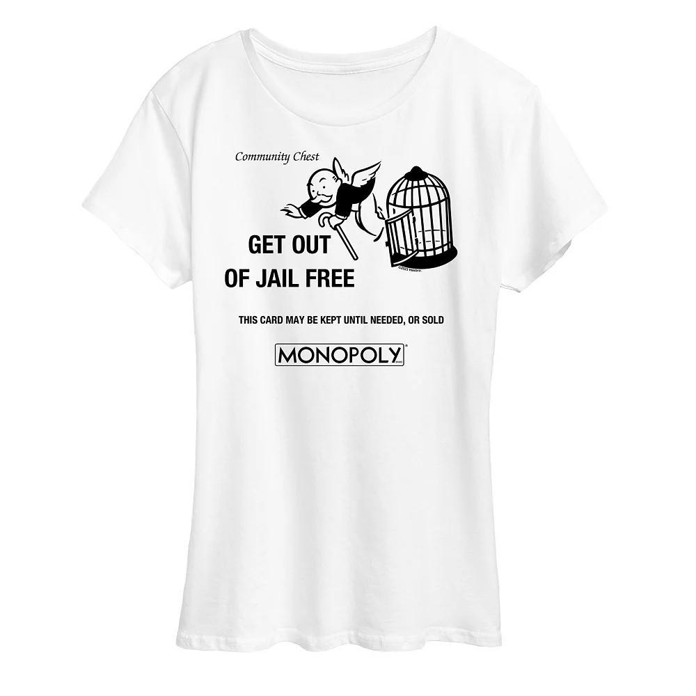 Womens Monopoly Get Out Of Jail Free Graphic Tee by Hasbro Product Image