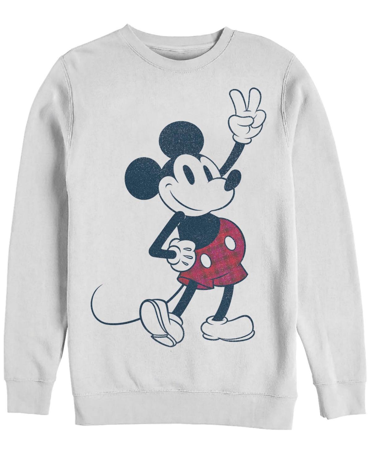 Disney's Mickey & Friends Mickey Mouse Plaid Shorts Men's Sweatshirt, Size: XXL, White Product Image