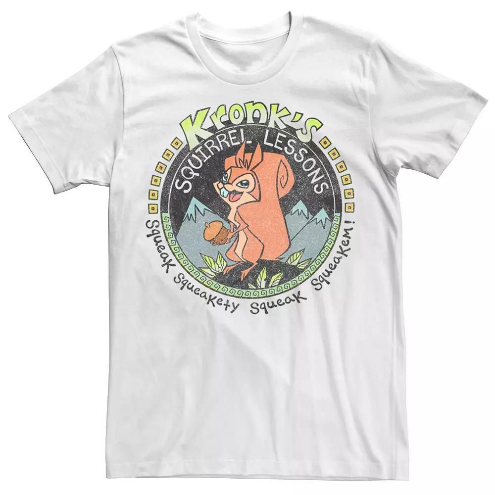 Disney's The Emperor's New Groove Men's Kronk's Squirrel Lessons Badge Tee, Size: Medium, White Product Image