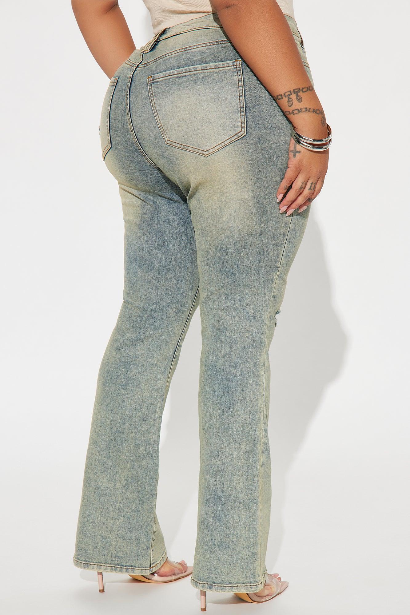 Bridget Distressed Bootcut Jeans - Vintage Wash Product Image