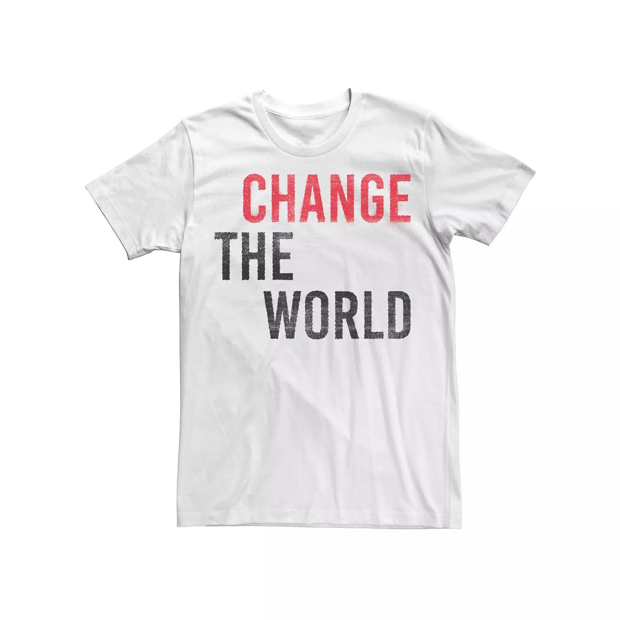 Men's Fifth Sun Change The World Bold Tees, Size: XL, White Product Image