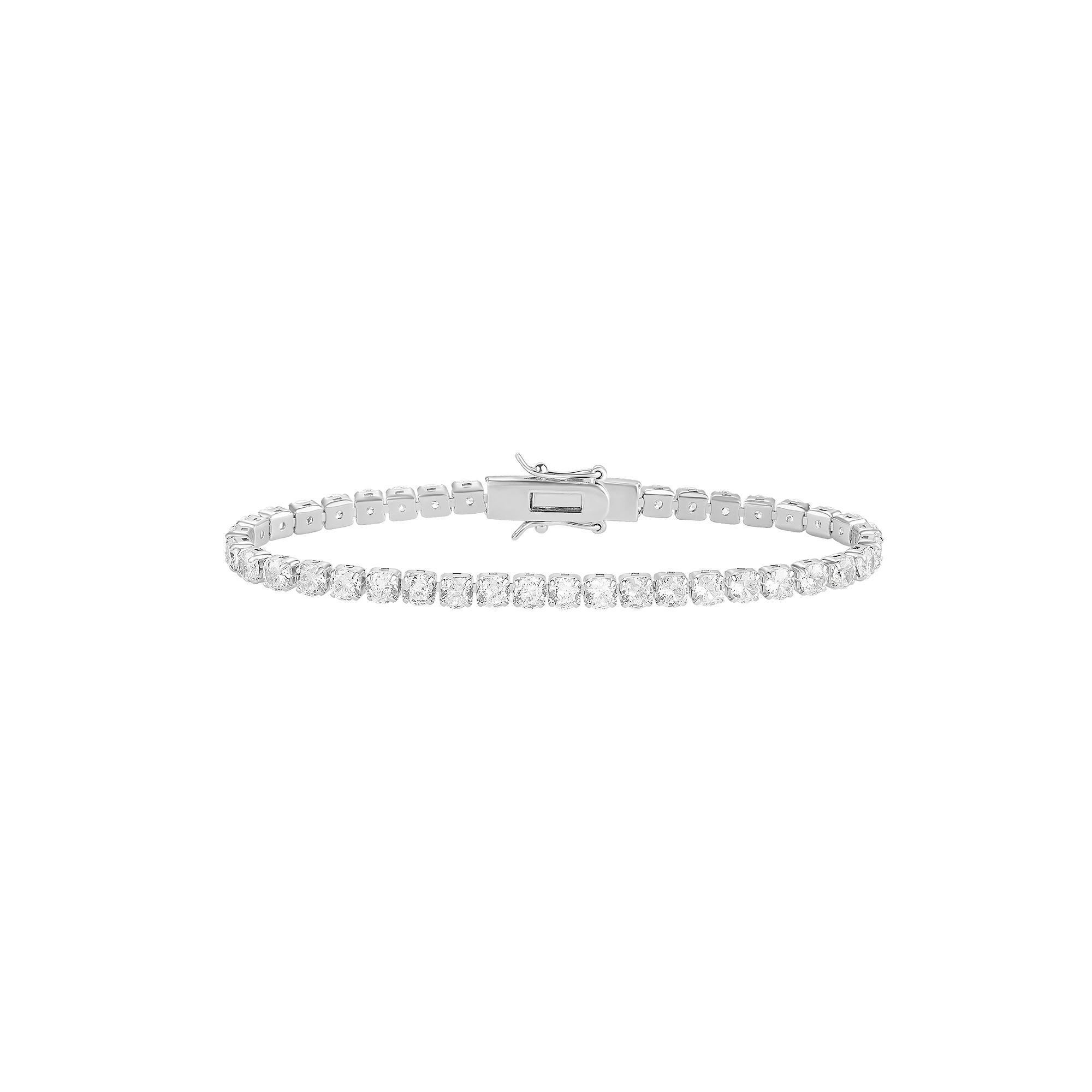 PRIMROSE Sterling Silver Cubic Zirconia Tennis Bracelet, Women's, Size: 7.5", Sterling Clear Product Image