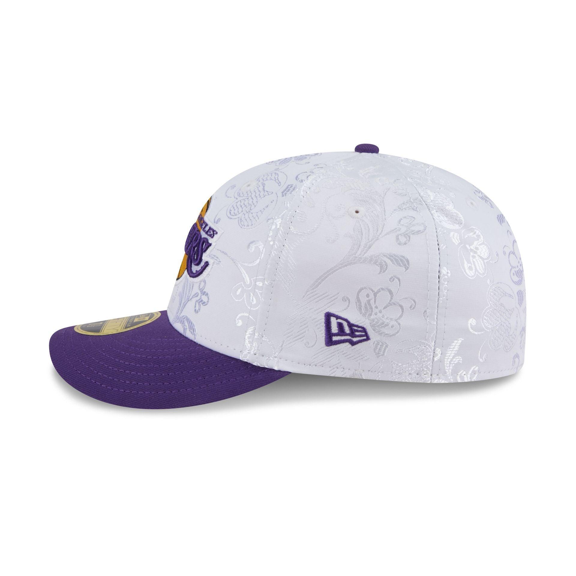 Los Angeles Lakers Floral Shine Low Profile 59FIFTY Fitted Hat Male Product Image