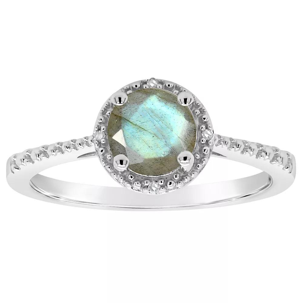 Celebration Gems Sterling Silver Freshwater Cultured Pearl and Diamond Accent Frame Ring, Women's, Size: 8 Product Image