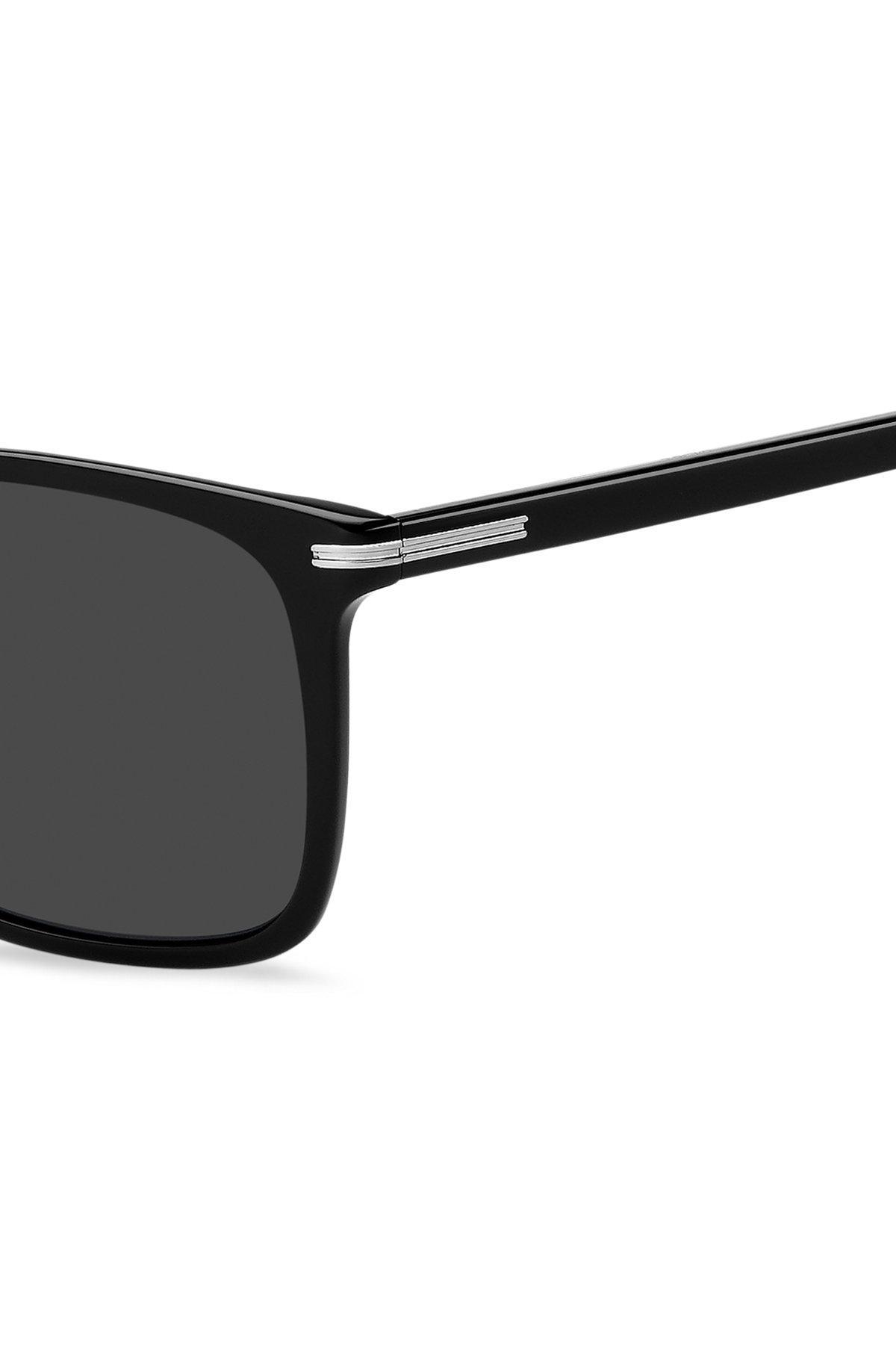 BOSS - Black-acetate sunglasses with silver-tone trims Product Image