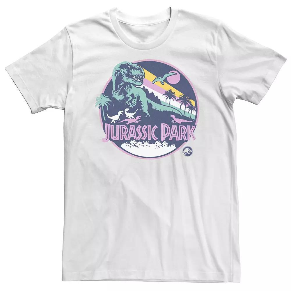 Big & Tall Jurassic Park Retro Rex Scene Tee, Men's, Size: 3XL, Athletic Grey Product Image