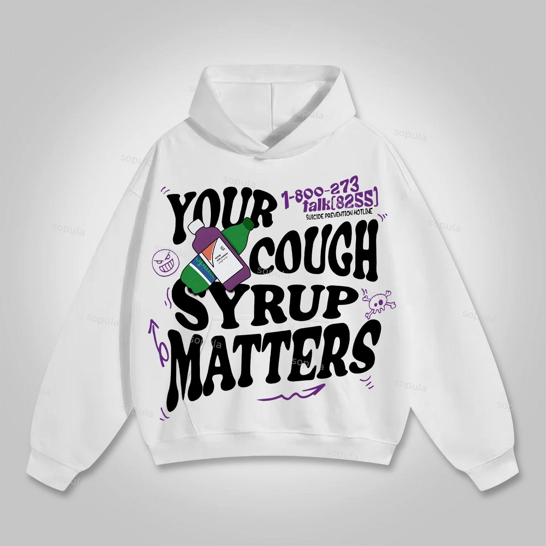 Your Cough Matters Print Graphic Hoodie Product Image