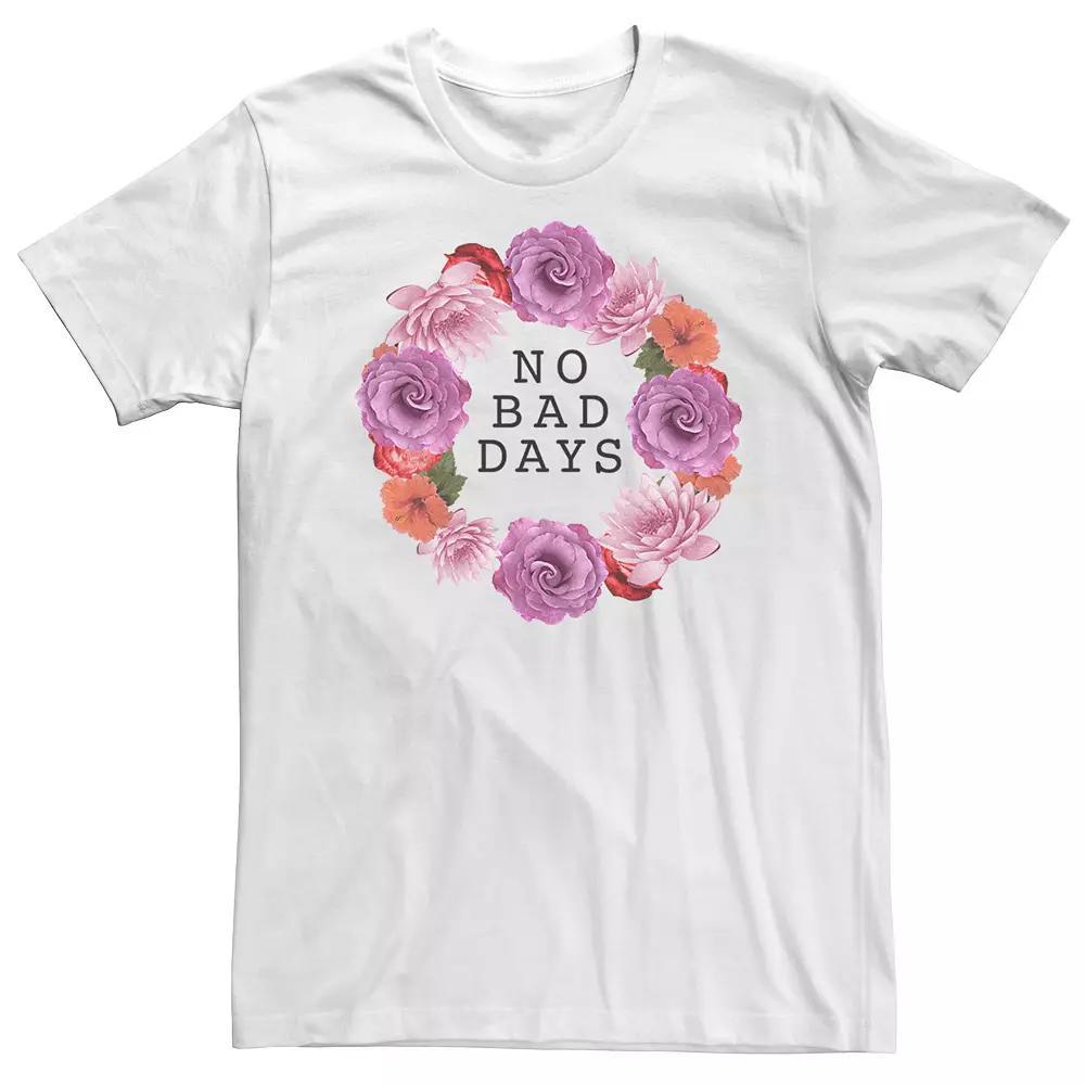 Big & Tall No Bad Days Floral Wreath Tee, Men's, Size: 3XL, White Product Image