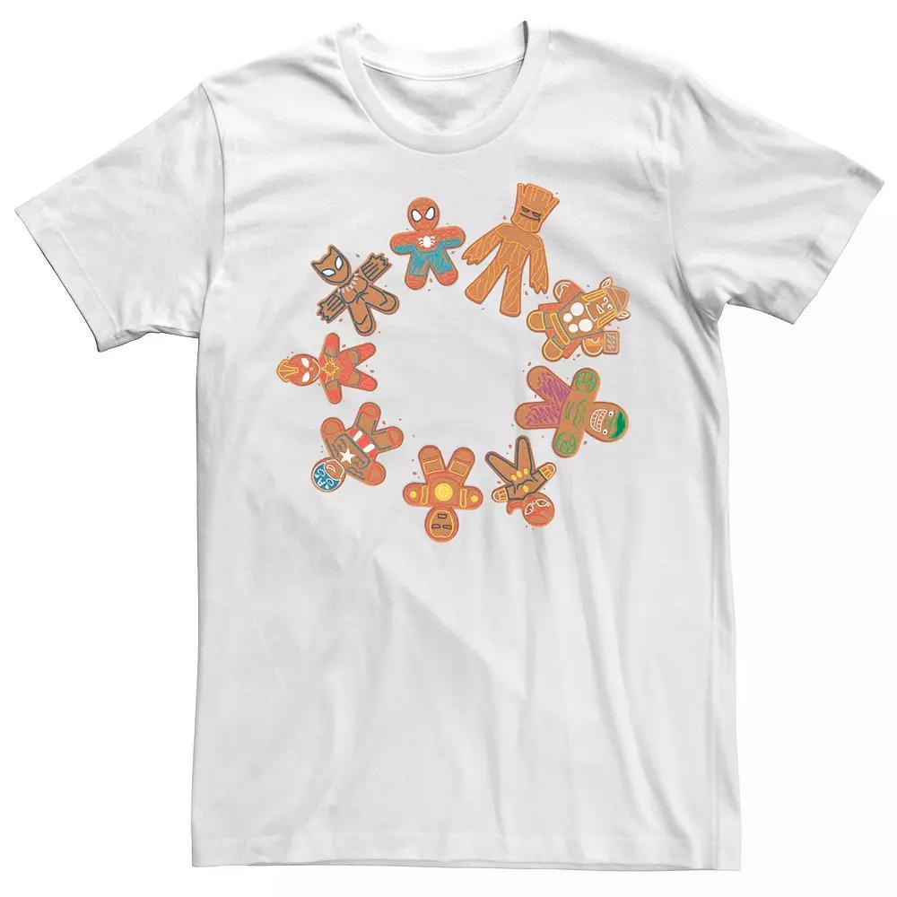 Men's Marvel Avengers Gingerbread Cookie Tee, Size: Large, White Product Image
