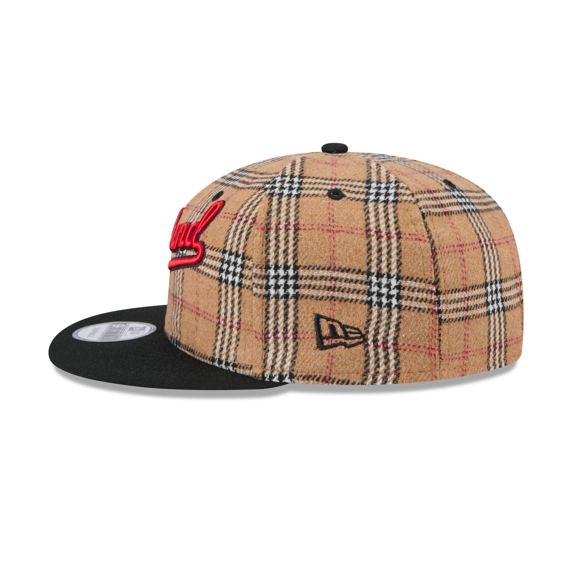 Oakland Athletics Tan Tartan 9FIFTY Snapback Hat Male Product Image