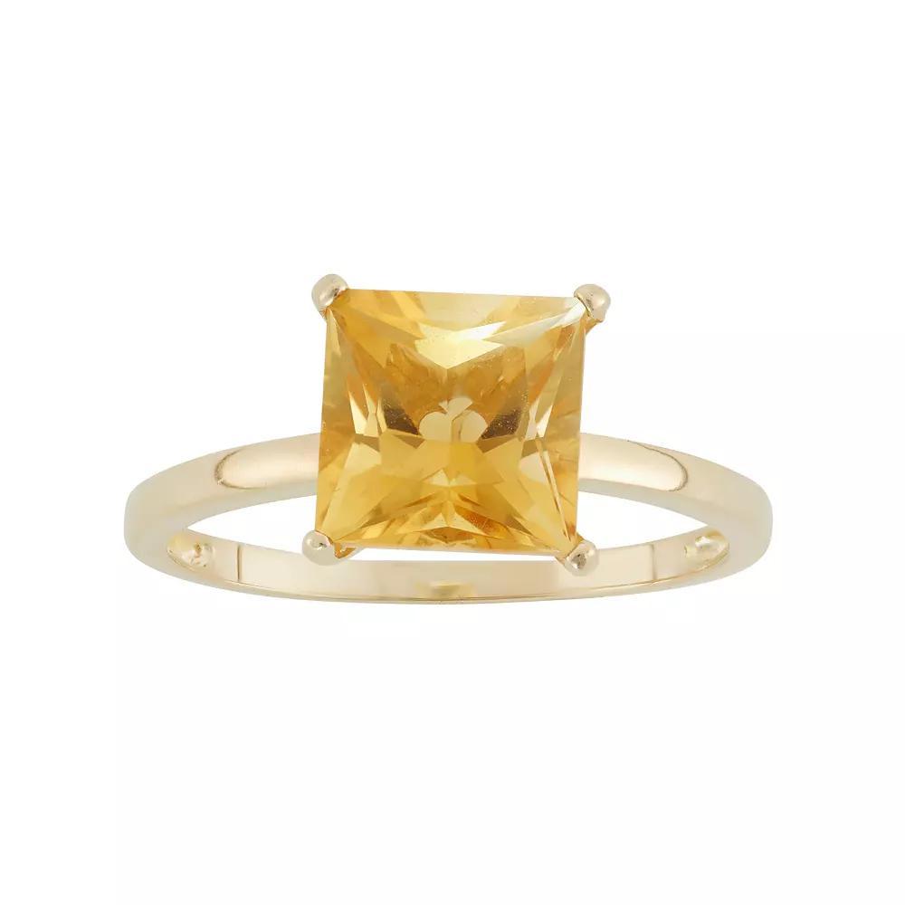 Designs by Gioelli Citrine 10k Gold Ring, Women's, Size: 6, Orange Product Image