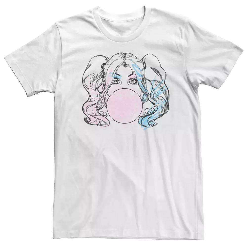 Men's DC Comics Batman Harley Quinn Crayon Outline Tee, Size: XXL-30, White Product Image