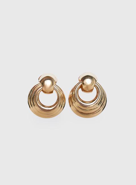 Time Goes By Earrings Gold Product Image