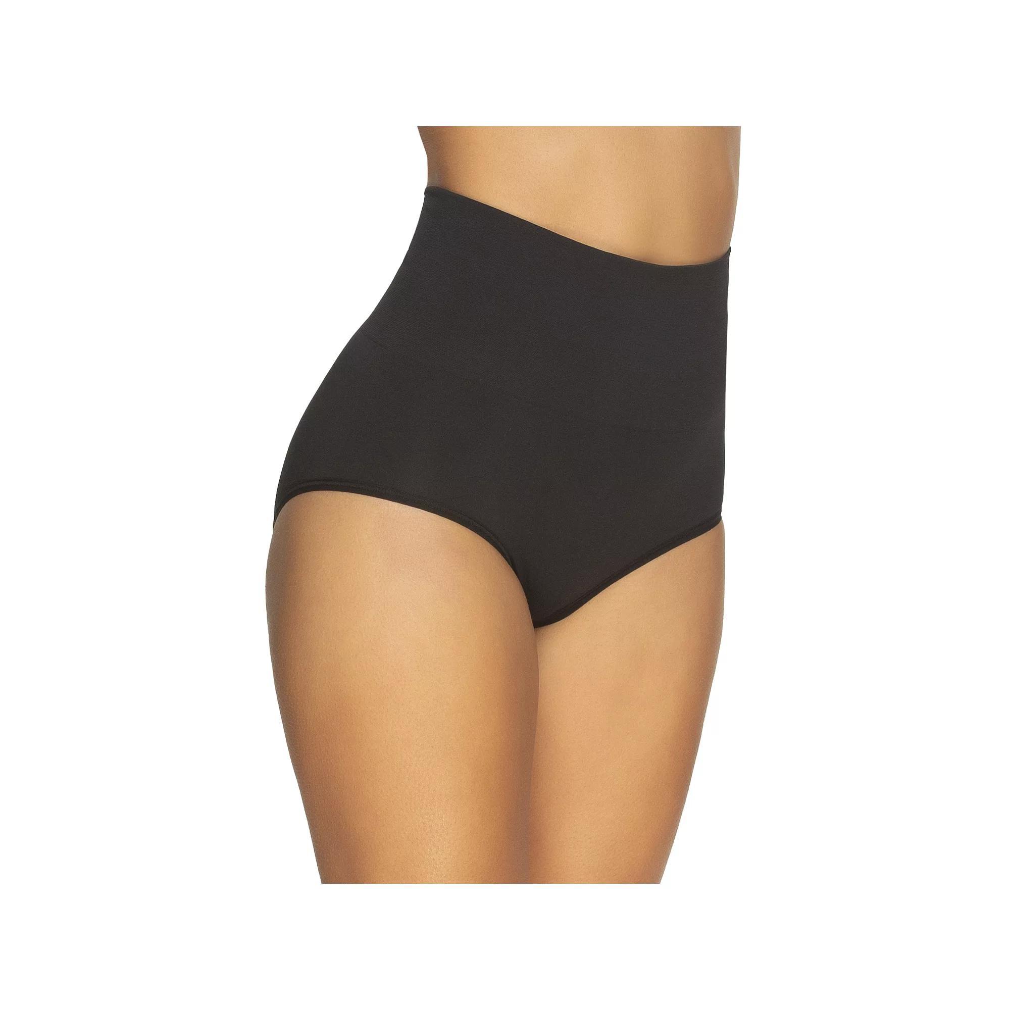 Women's Jezebel Fusion Waist Light Control Shaping Brief Panty 2983P1, Size: Large, Black Blk Product Image