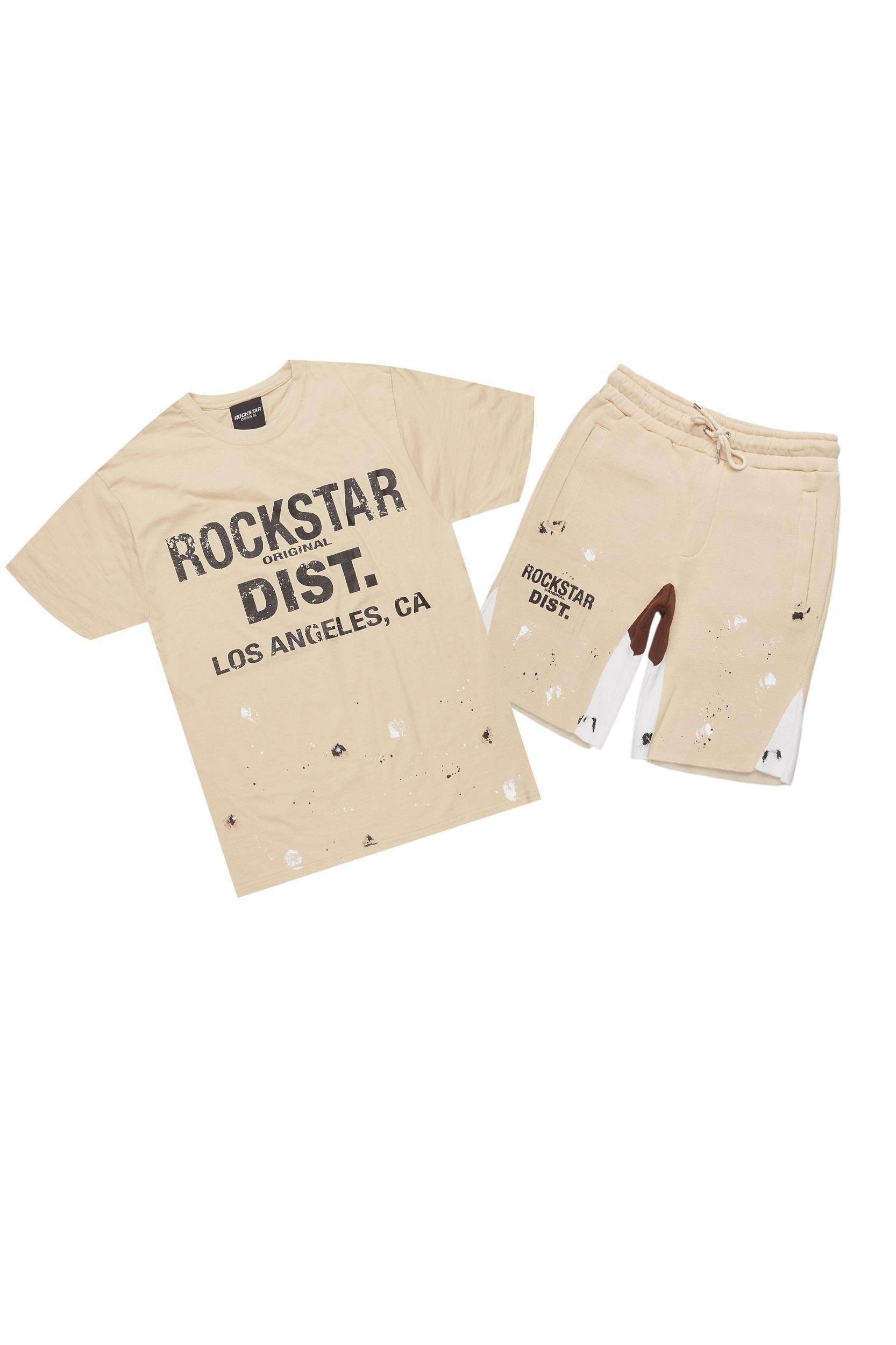 Scottie Beige Painter T-Shirt/Short Set Male Product Image