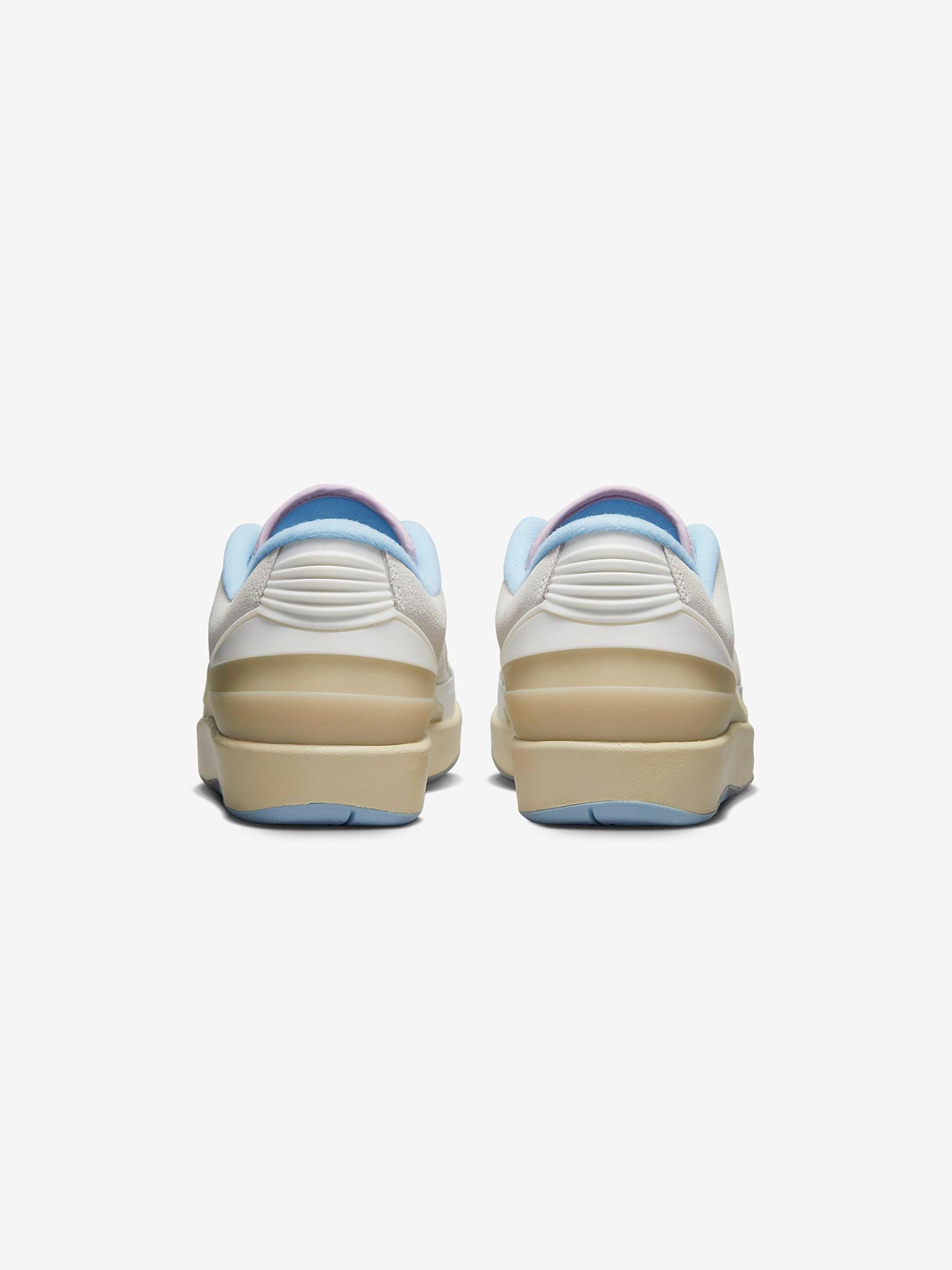 Women's Air Jordan 2 Retro Low (Summit White/Varsity Red-Ice Blue) Female Product Image