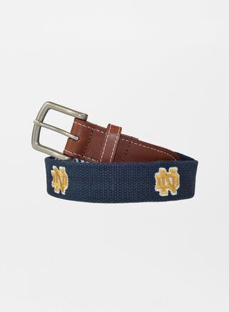 Peter Millar Mens Notre Dame Belt | Color: Patriot Navy | Size: 36 | ND Product Image