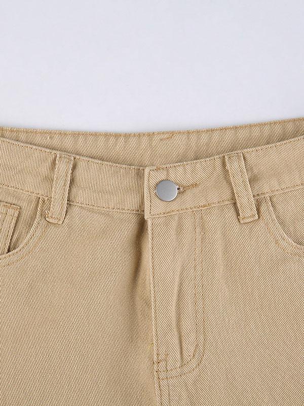 High Waisted Solid Flare Jeans Product Image