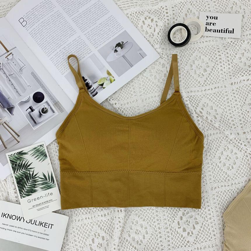 Plain Padded Cropped Camisole Product Image