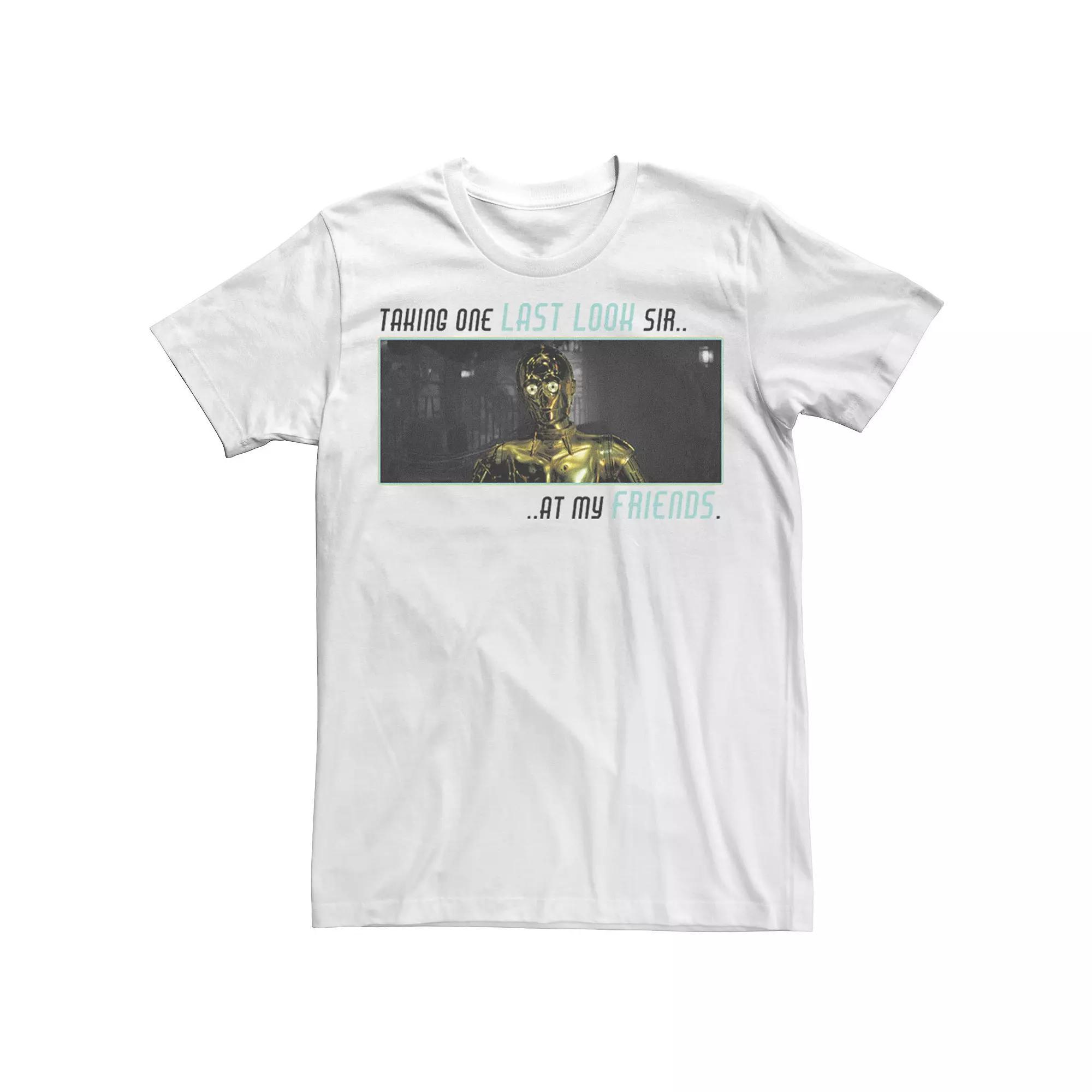 Men's Star Wars: The Rise Of Skywalker C-3PO Taking One Last Look Graphic Tee, Size: Small, White Product Image