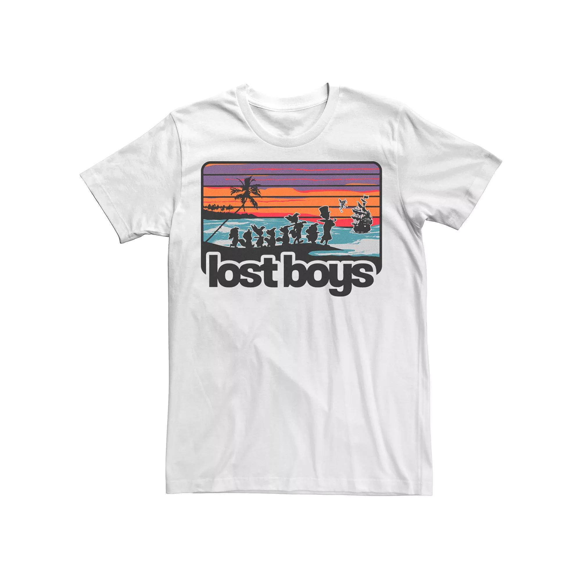 Disneys Peter Pan Mens Group Shot Lost Boys Color Stripes Tee Product Image