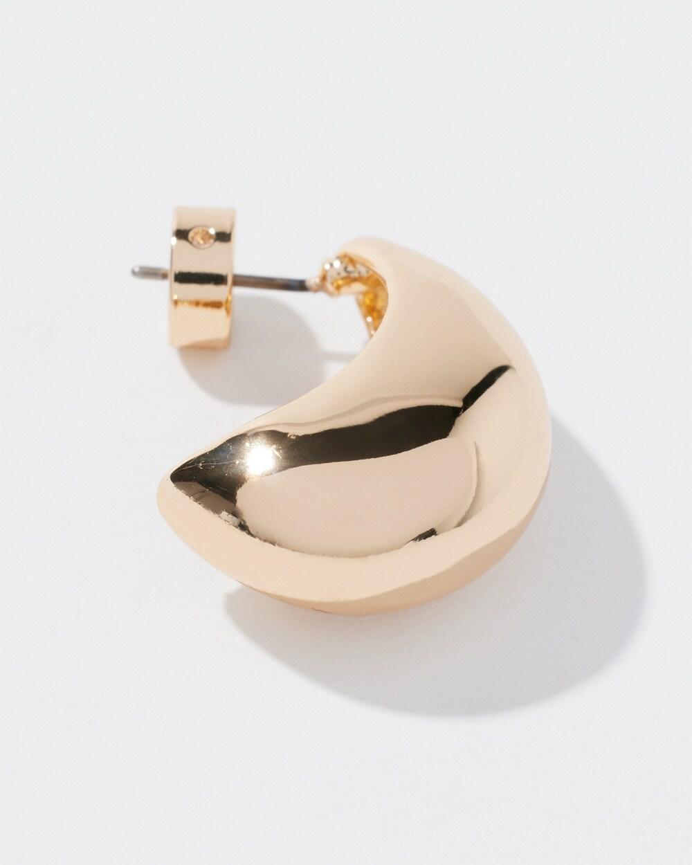 Gold Tone Huggie Hoops Product Image